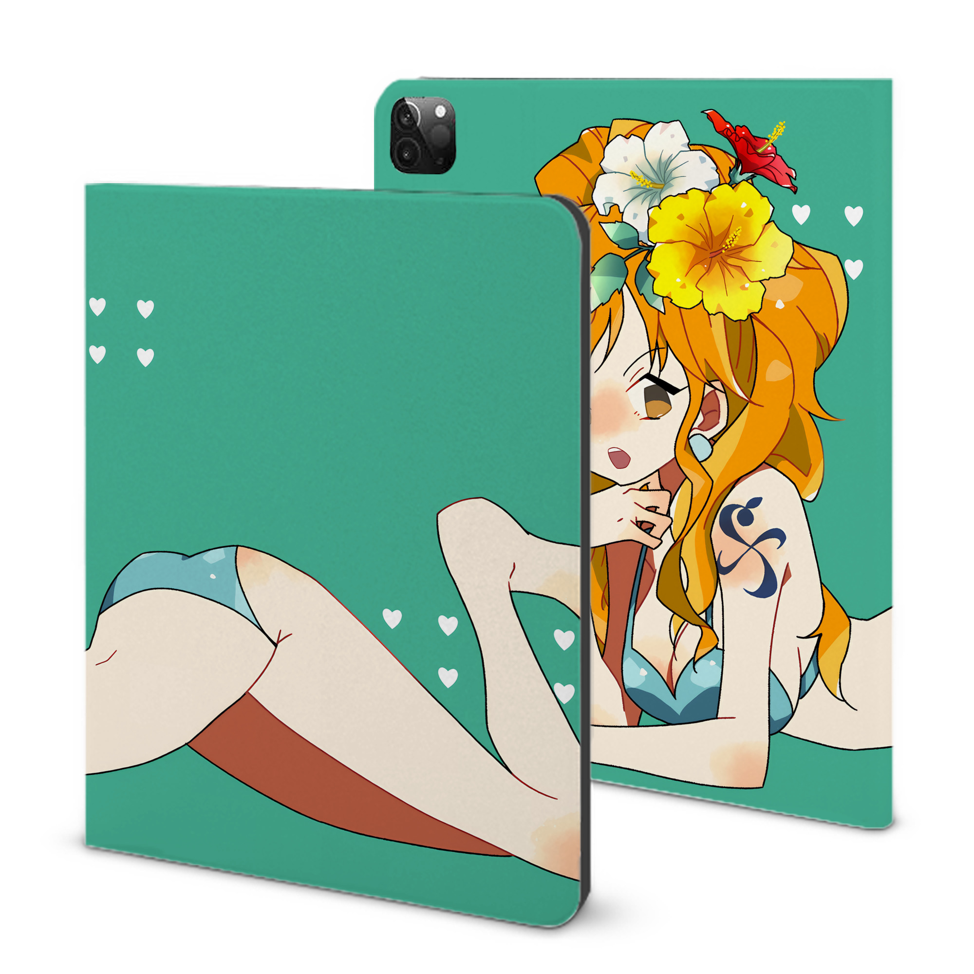 （画像用） ワンピース ONE PIECE IPadケース ペンホルダー付き ブックスタイルデザイン